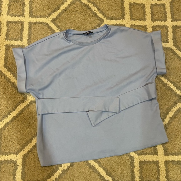 Express Tops - Express Light Blue Dressy Top